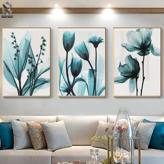 CORX Designs - Blue Floral Canvas Art - Review