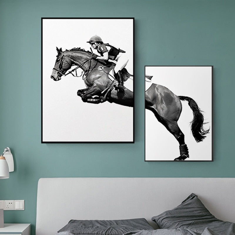 CORX Designs - Knight Horse Black and White Canvas Art - Review