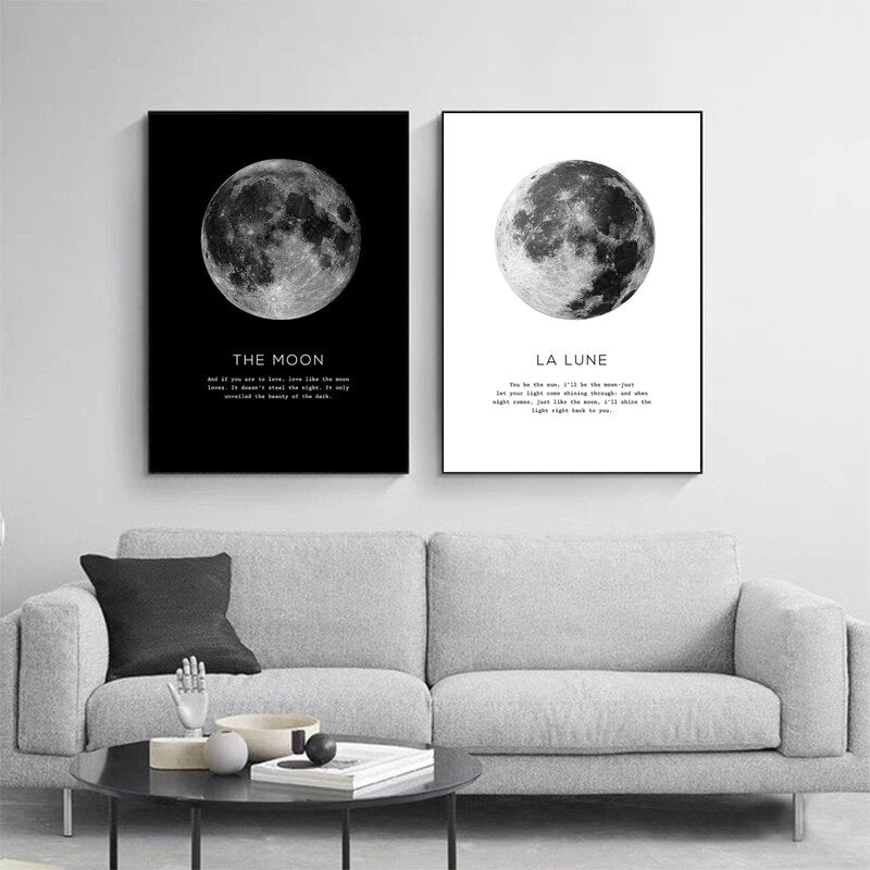 CORX Designs - Black and White Moon Quotes Canvas Art - Review