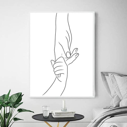 CORX Designs - Mom and Child Holding Hands Line Canvas Art - Review
