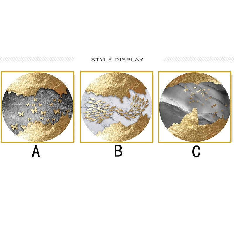 CORX Designs - Golden Abstract Luxury Round Canvas Art - Review