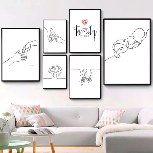 CORX Designs - Hand Drawn Happy Family Nursery Canvas Art - Review