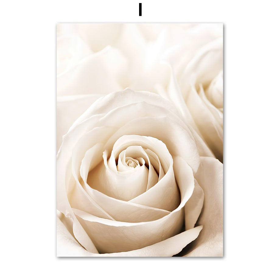 CORX Designs - Beige Floral Rose Dahlia Palm Leaf Book Canvas Art - Review