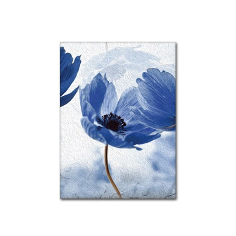 CORX Designs - Watercolor Painting Blue Flower Canvas Art - Review