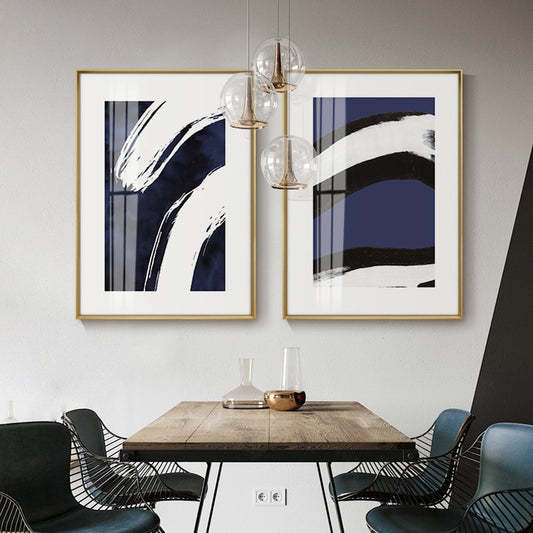 CORX Designs - Minimalist Abstract Dark Blue Canvas Art - Review