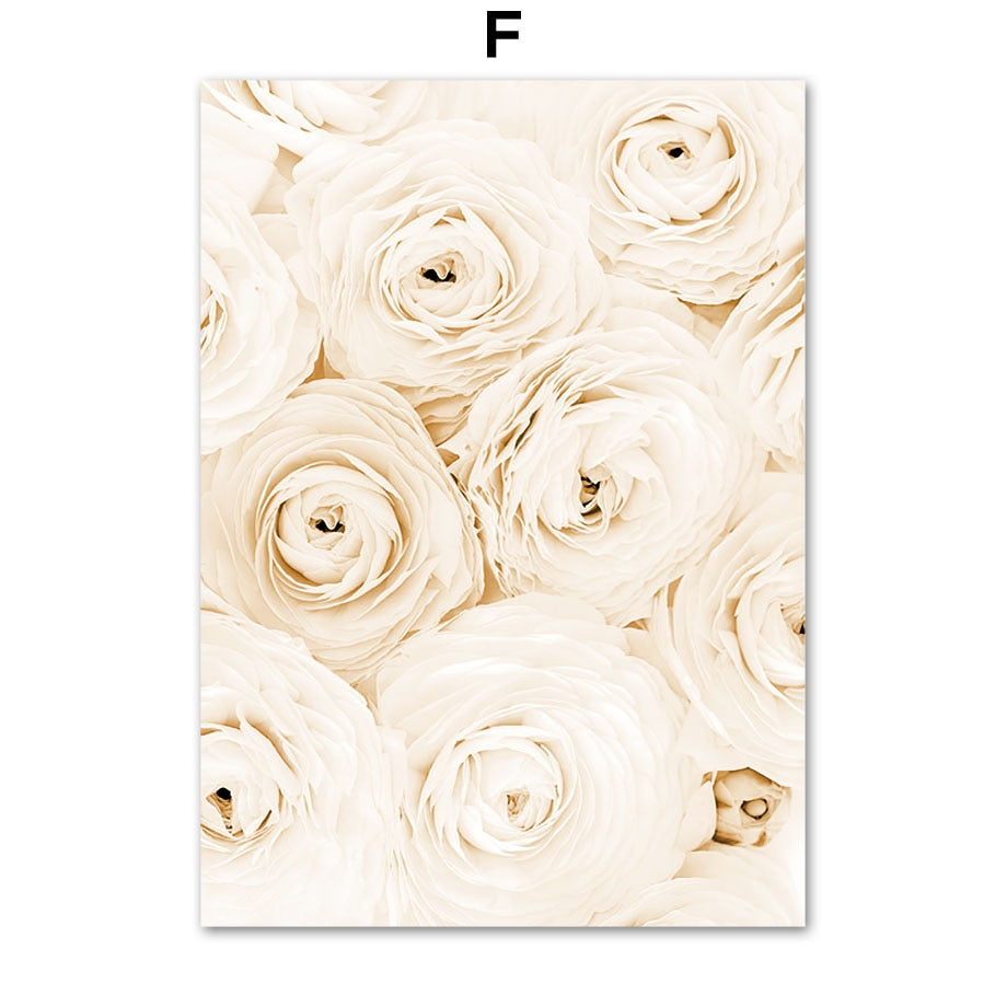 CORX Designs - Beige Floral Rose Dahlia Palm Leaf Book Canvas Art - Review