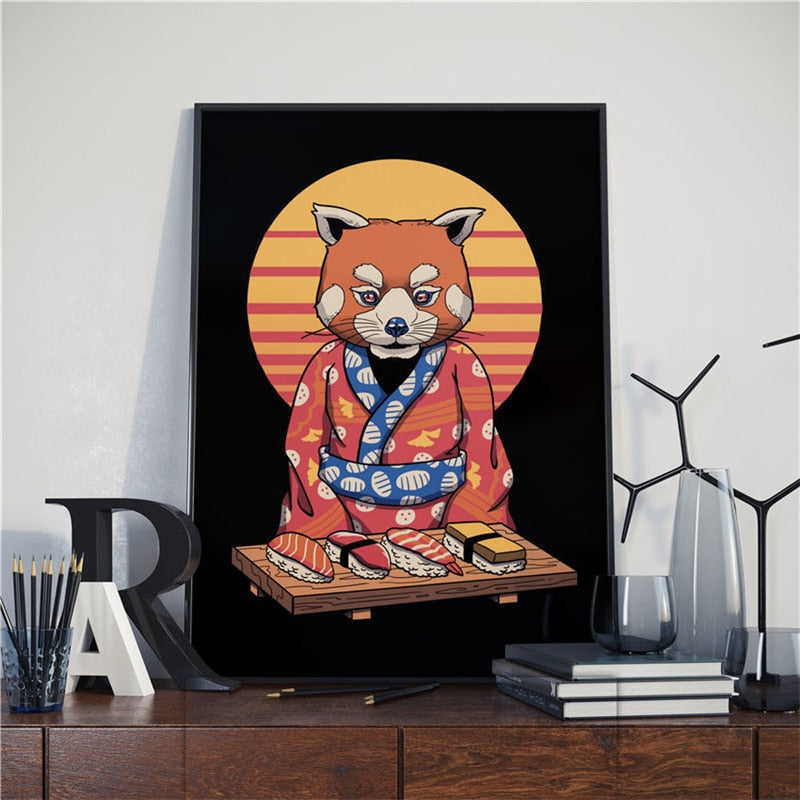 CORX Designs - Japanese Samurai Cat Ramen Canvas Art - Review