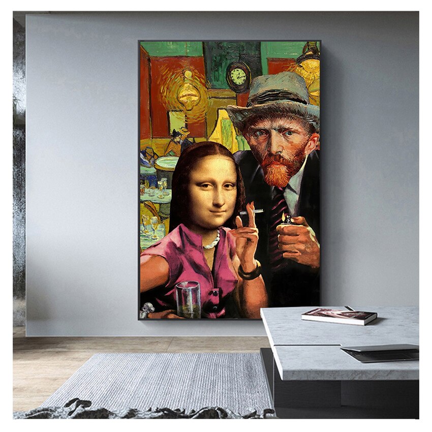 CORX Designs - Smoking Mona Lisa and Van Gogh Canvas Art - Review