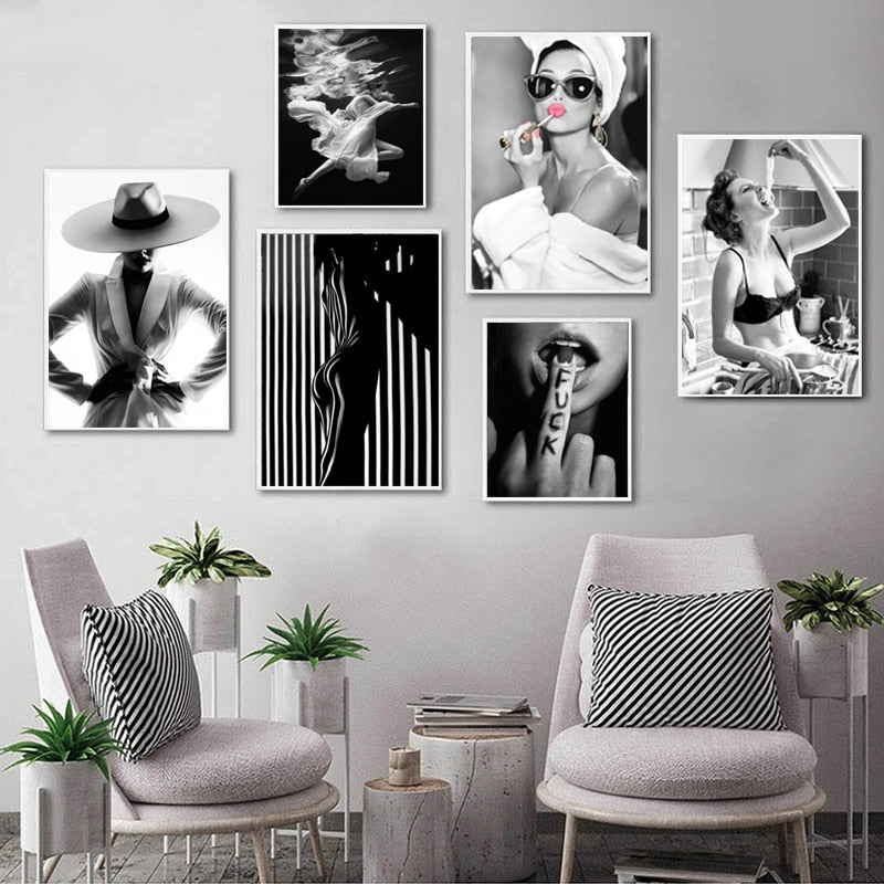 CORX Designs - Black and White Fashion Woman Canvas Art - Review