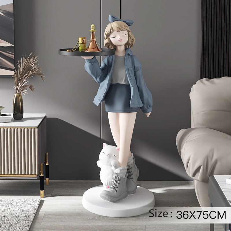 CORX Designs - Girl in Boots Cat Big Statue with Tray - Review