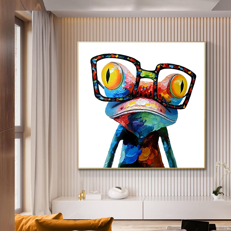 CORX Designs - Frog with Glasses Canvas Art - Review