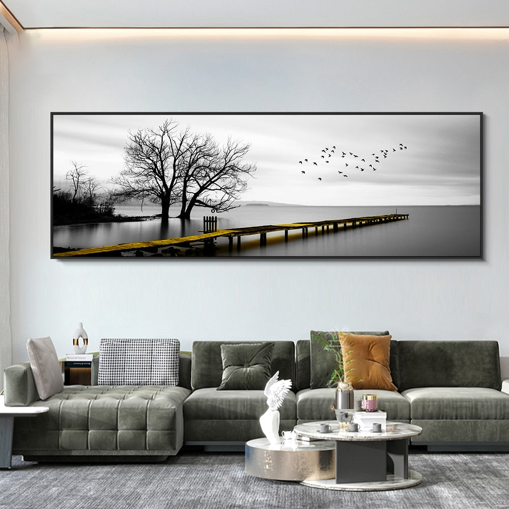 CORX Designs - Seaside Golden Wooden Bridge Canvas Art - Review