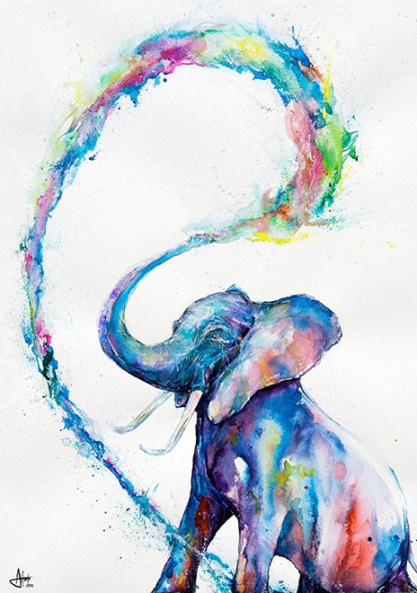 CORX Designs - Watercolor Elephant Wall Art Canvas - Review