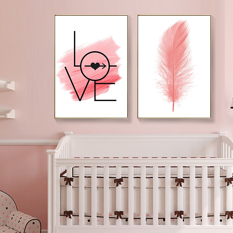 CORX Designs - Pink Feathers Girl Room Canvas Art - Review