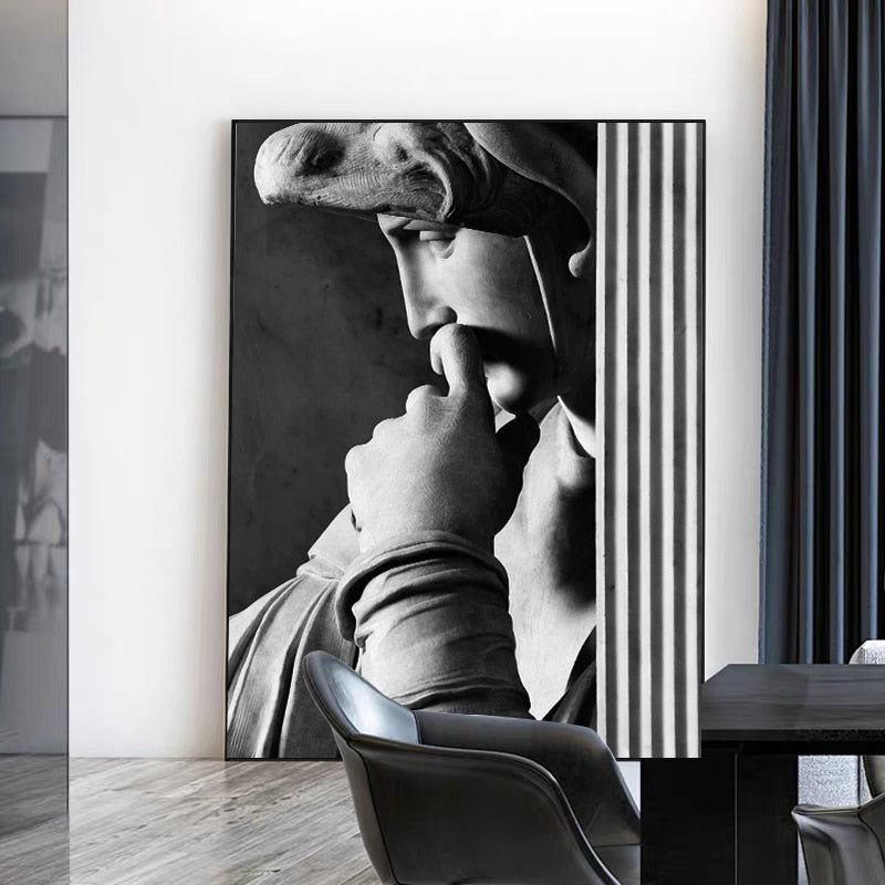 CORX Designs - Black and White David Canvas Art - Review