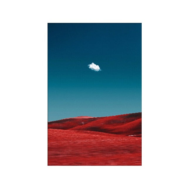 CORX Designs - Simple Blue Sky and White Clouds Landscape Canvas Art - Review