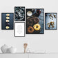 CORX Designs - Doughnut Coffee Blueberry Avocado Blue Canvas Art - Review