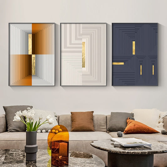 CORX Designs - Minimalist Golden Strips Canvas Art - Review