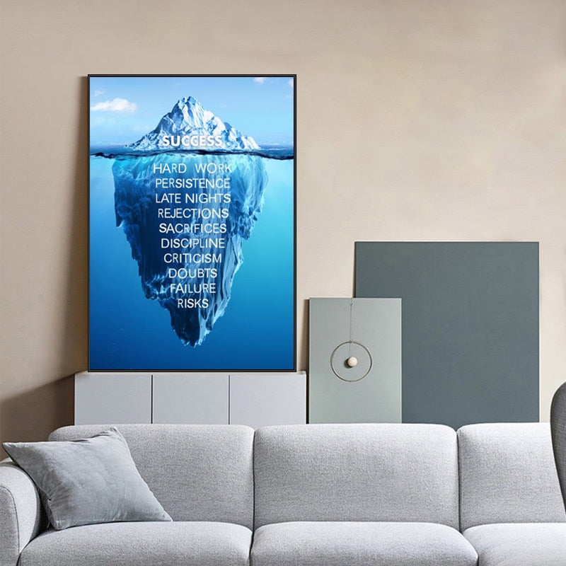 CORX Designs - Iceberg with Inspirational Words Canvas Art - Review