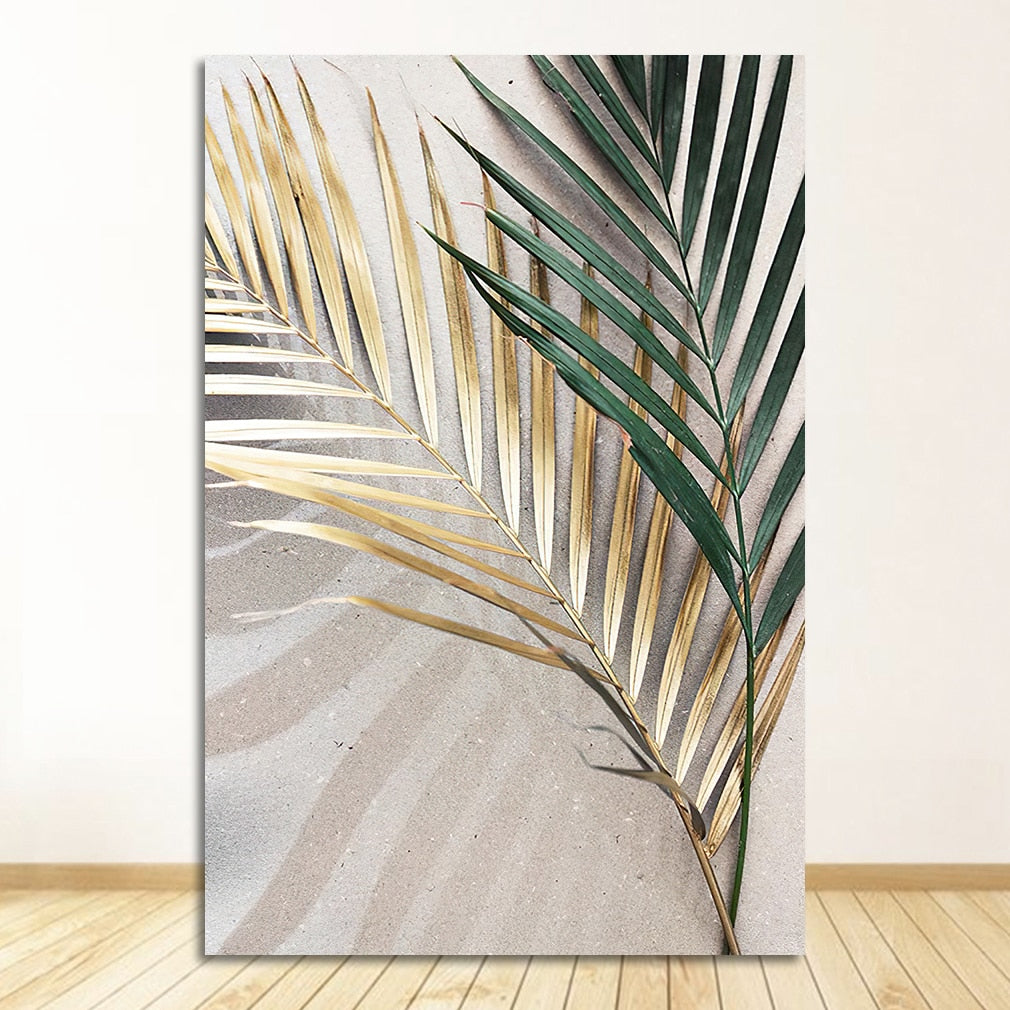CORX Designs - Green Gold Leaf Canvas Art - Review