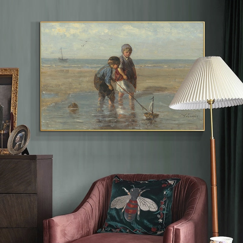 CORX Designs - The Toy Sailboat by Jozef Israels Canvas Art - Review