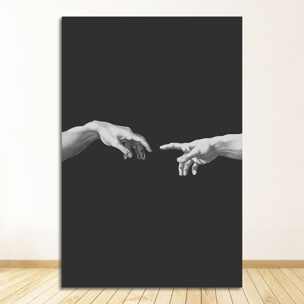 CORX Designs - Creation Of Adam by Michelangelo Black and White Canvas Art - Review