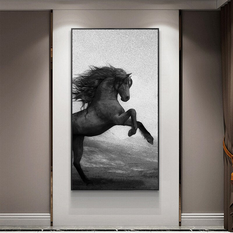 CORX Designs - Black and White Horse Canvas Art - Review