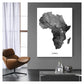 CORX Designs - Gray Black and White Map of Africa Canvas Art - Review