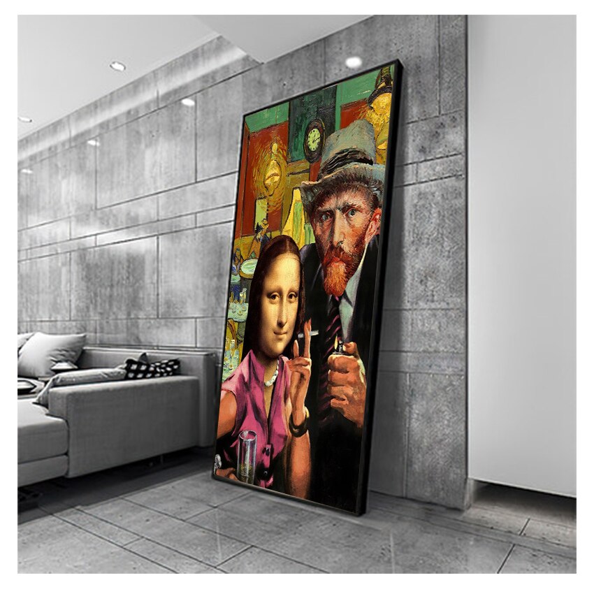 CORX Designs - Smoking Mona Lisa and Van Gogh Canvas Art - Review