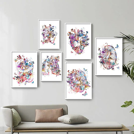 CORX Designs - Colorful Flower Human Body Anatomy Canvas Art - Review