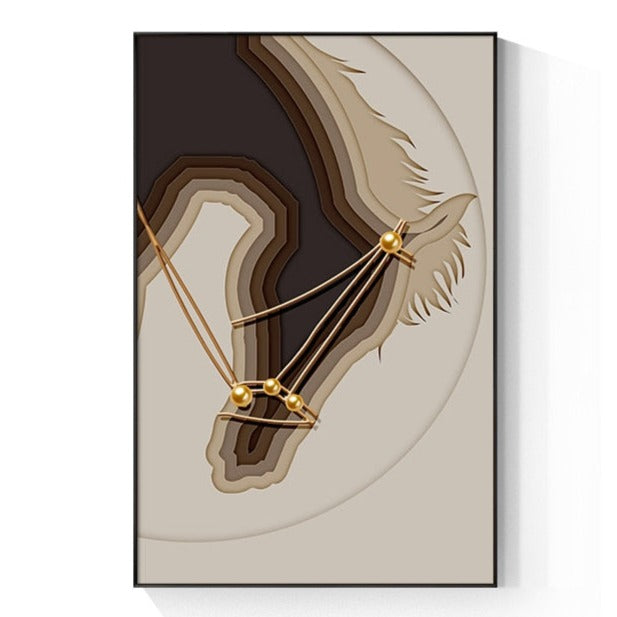CORX Designs - Brown and Gold Luxurious Horse Canvas Art - Review