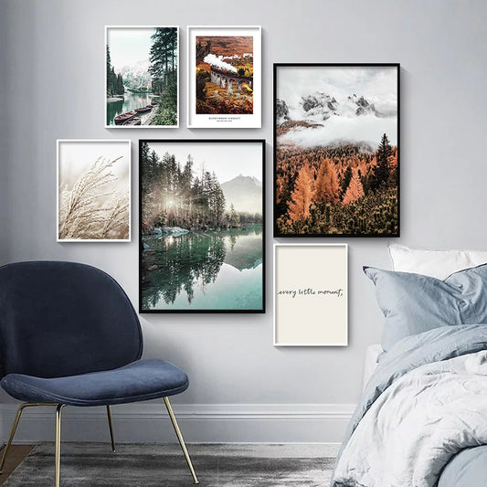 CORX Designs - Scandinavian Mountain Lake Boat Canvas Art - Review