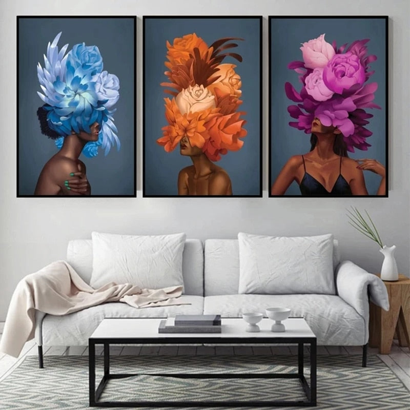 CORX Designs - Sexy Black Woman Flower Canvas Art - Review