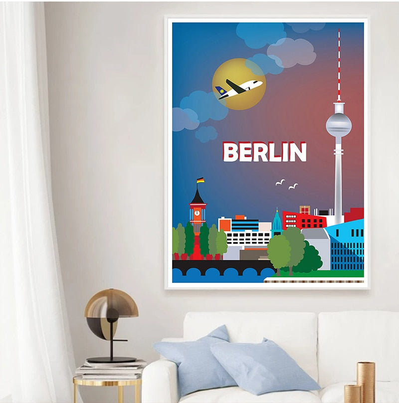 CORX Designs - Berlin Madrid Poster Canvas Art - Review