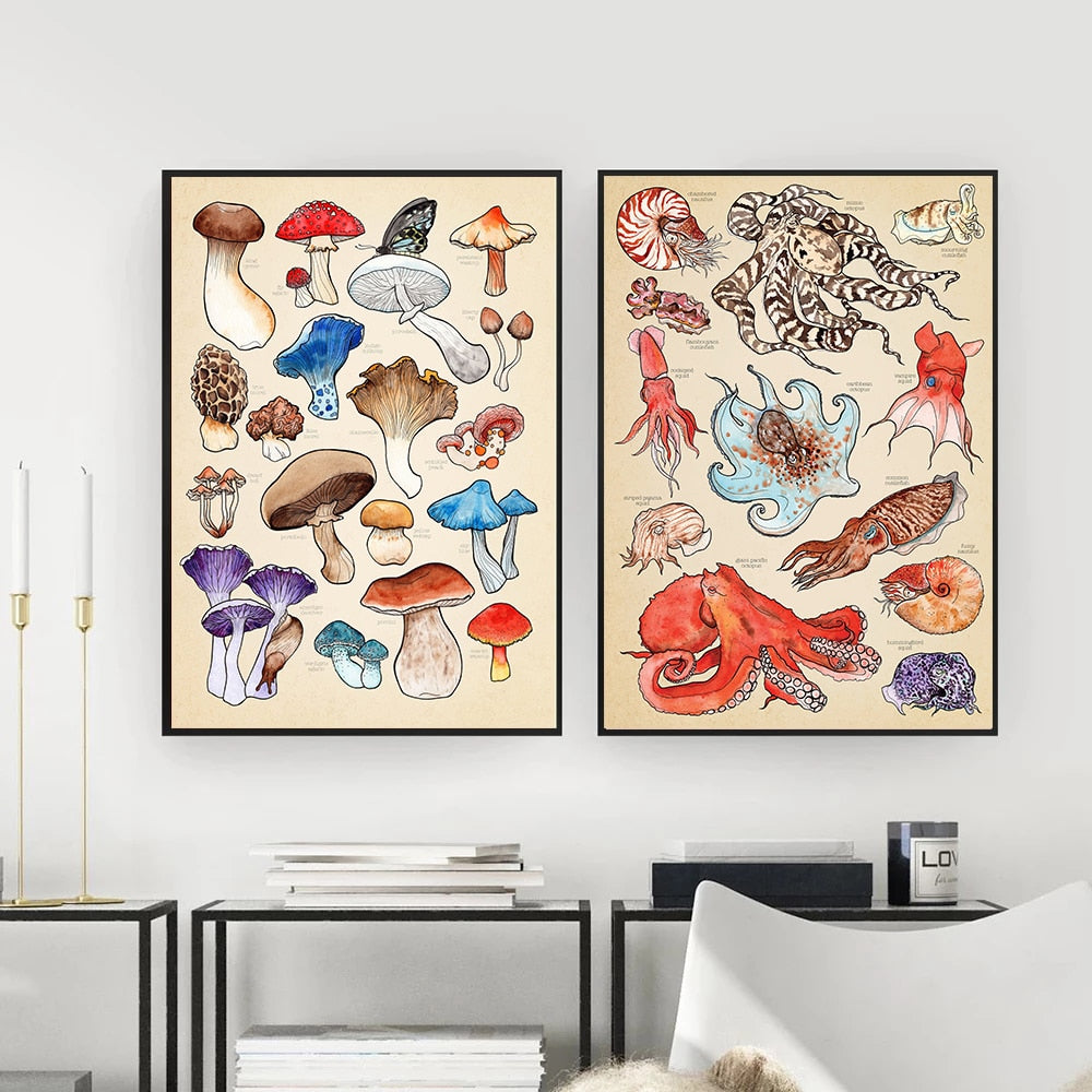 CORX Designs - Mushroom Sea Creatures Canvas Art - Review