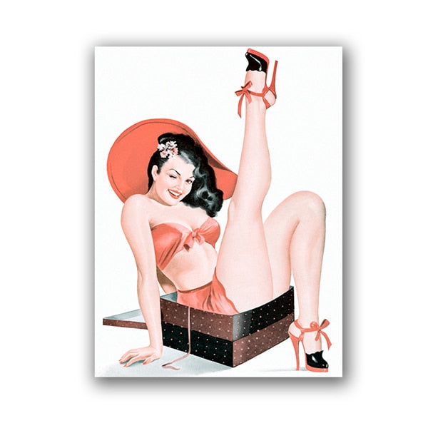 CORX Designs - Vintage Pin Up Girl Sexy Women Canvas Art - Review