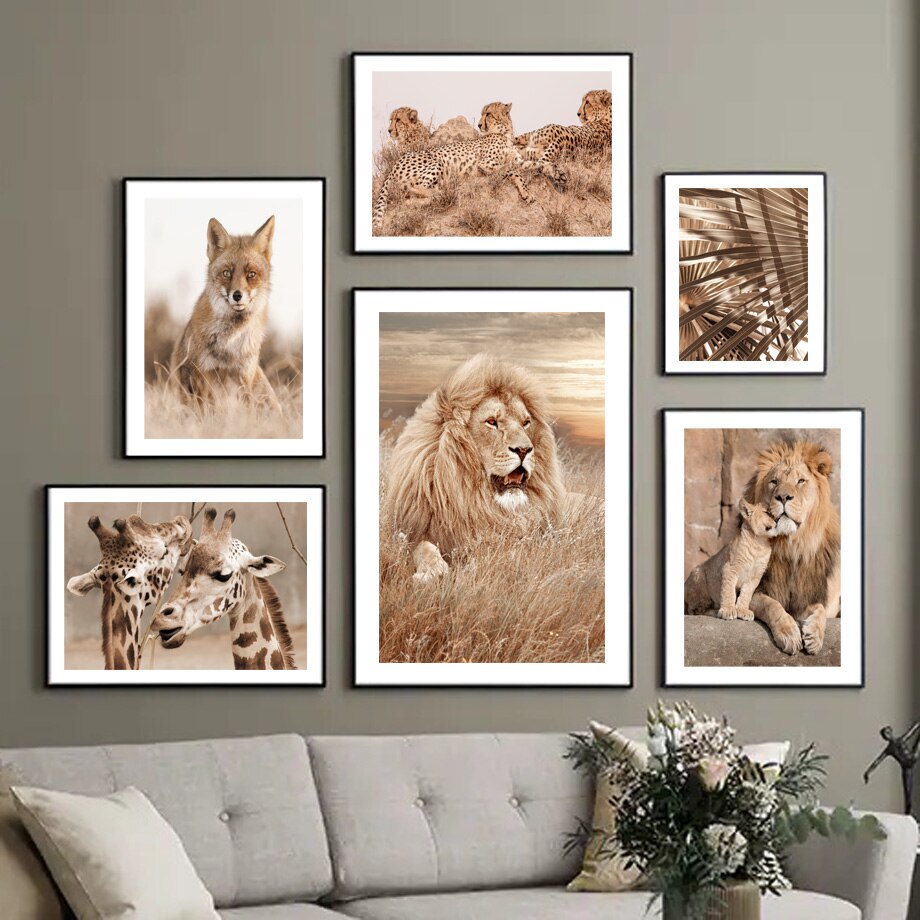 CORX Designs - Grassland Lion Tiger Leopard Fox Giraffe Canvas Art - Review