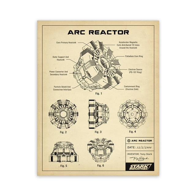 CORX Designs - Arc Reactor Blueprint Canvas Art - Review