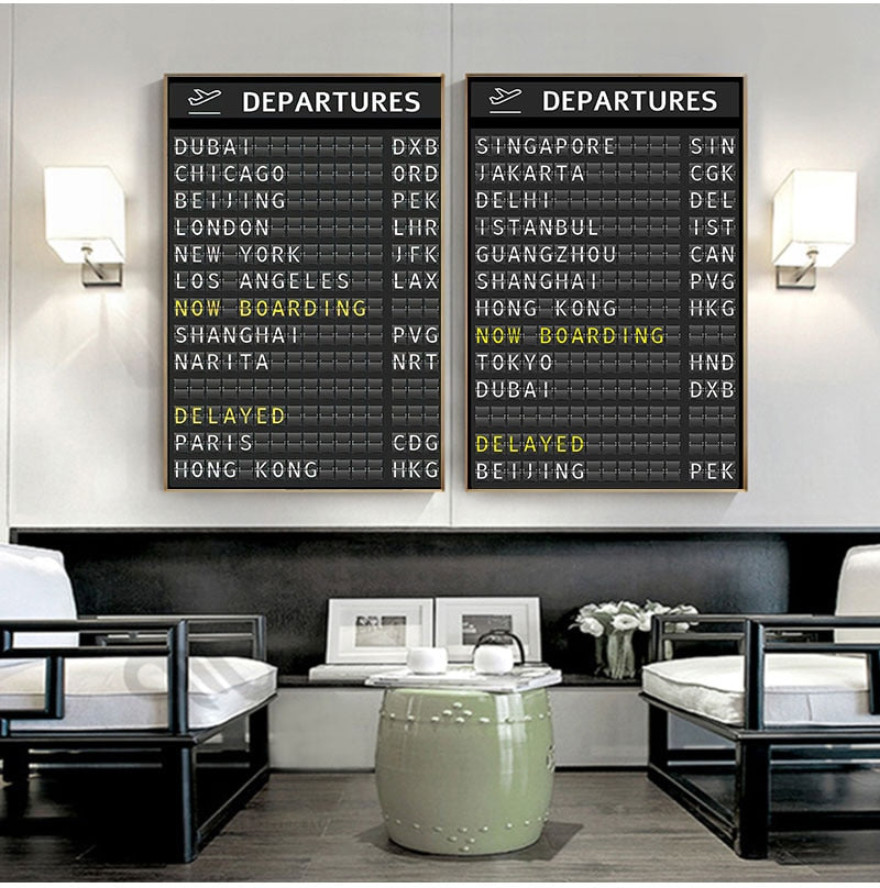 CORX Designs - Airport Departure Board Canvas Art - Review