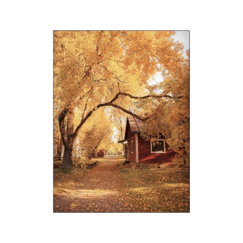 CORX Designs - Autumn Forest Wooden House Canvas Art - Review