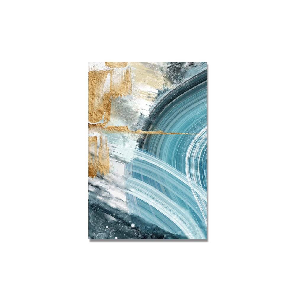 CORX Designs - Blue Gold Marble Canvas Art - Review