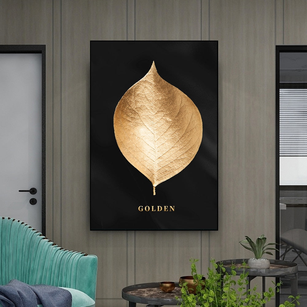 CORX Designs - Gold Black Leaf Canvas Art - Review