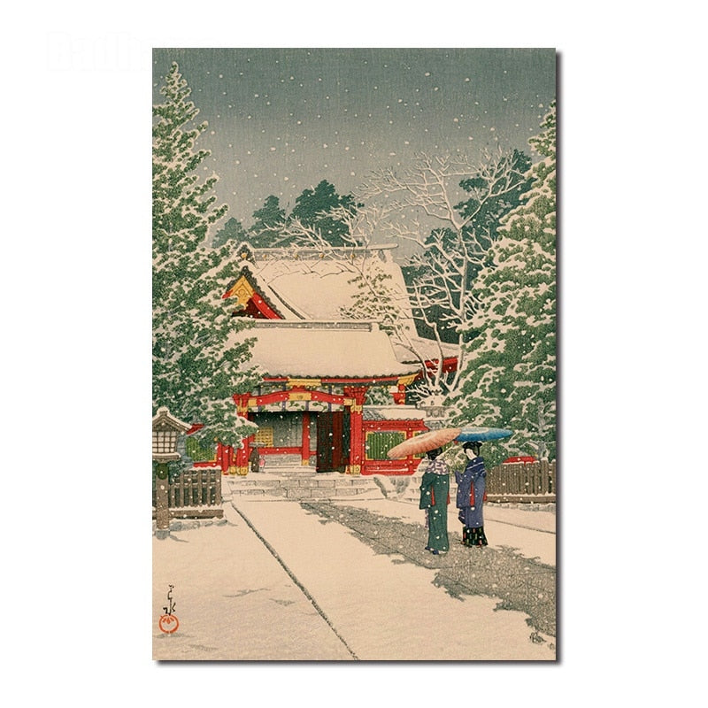 CORX Designs - Chinese Temple Winter Canvas Art - Review