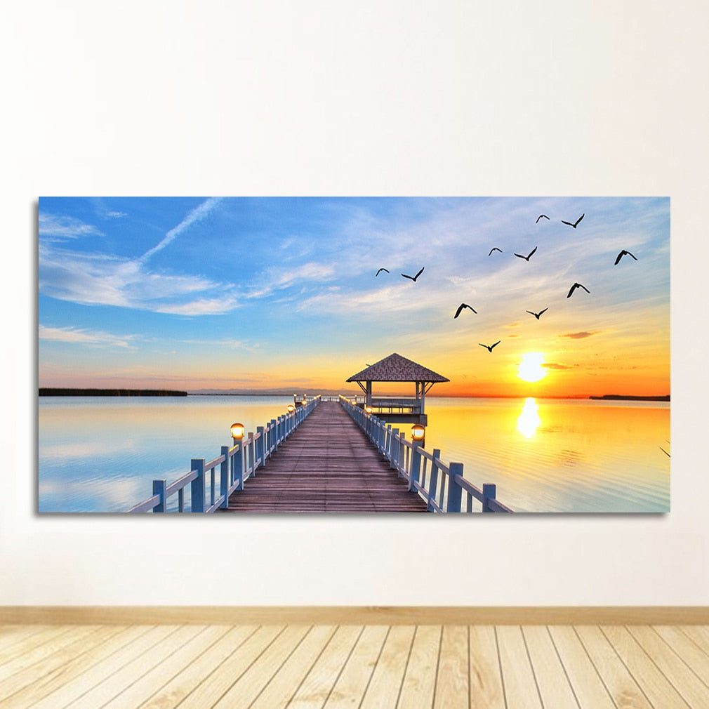 CORX Designs - Sky Sea Sunrise Landscape Canvas Art - Review