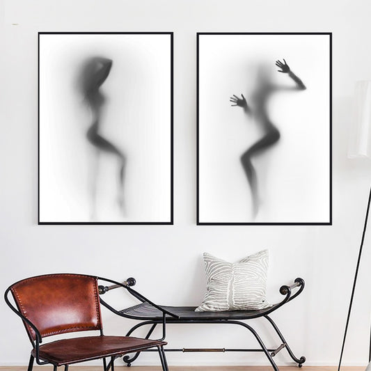 CORX Designs - Sexy Women Behind The Curtain Silhouette Canvas Art - Review