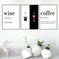CORX Designs - Black and White Coffee and Wine Canvas Art - Review