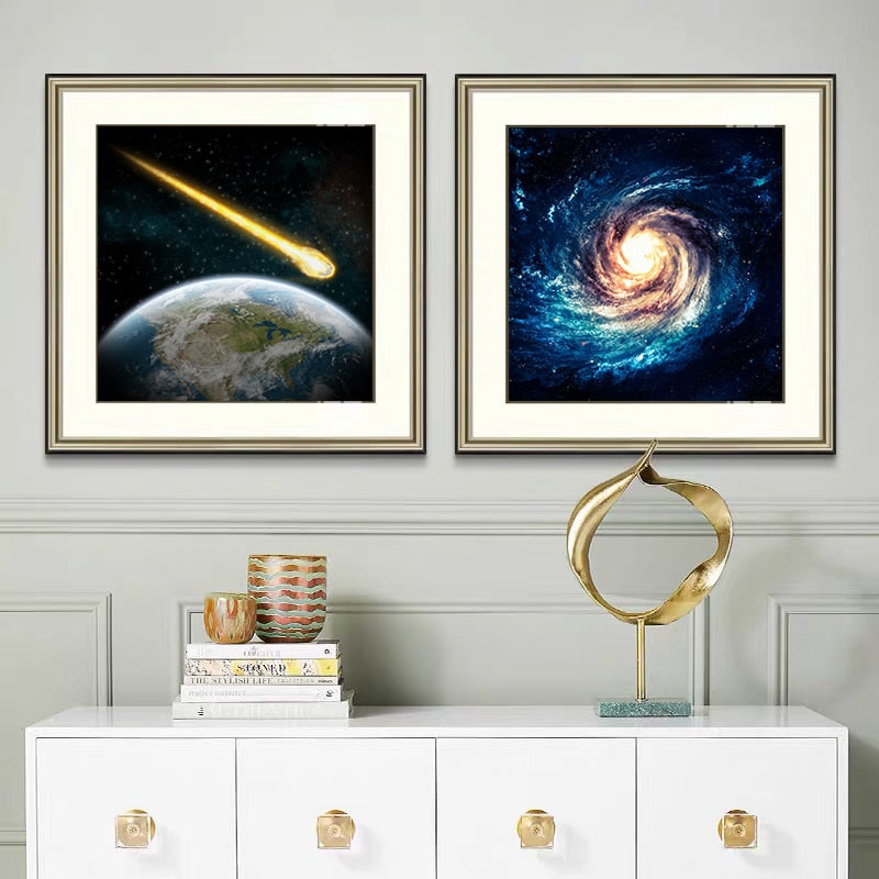 CORX Designs - Starry Sky Night Astronaut Planet Canvas Art - Review
