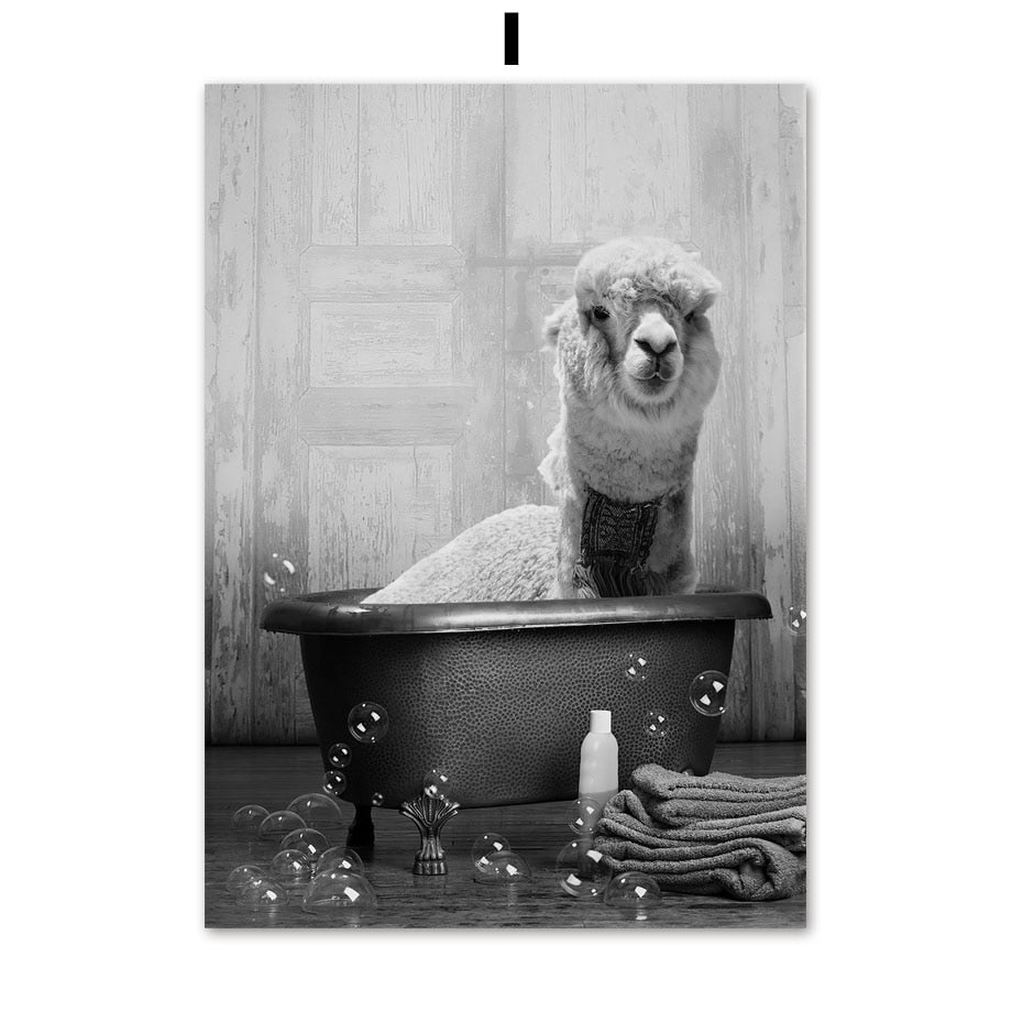 CORX Designs - Animals in the Bathtub Canvas Art - Review
