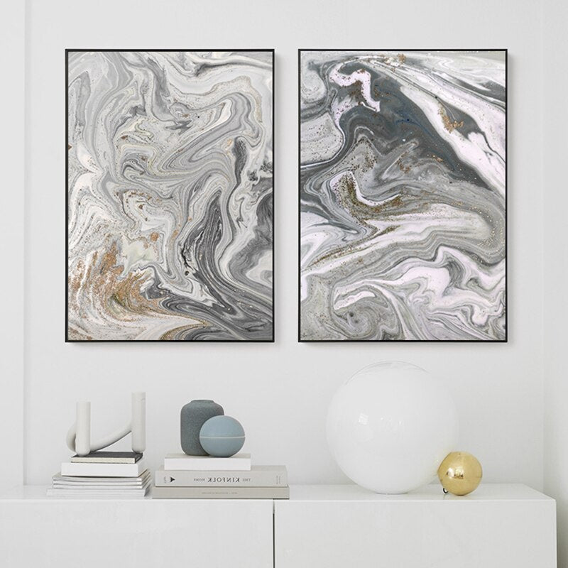 CORX Designs - Abstract Nordic Gray Marble Canvas Art - Review