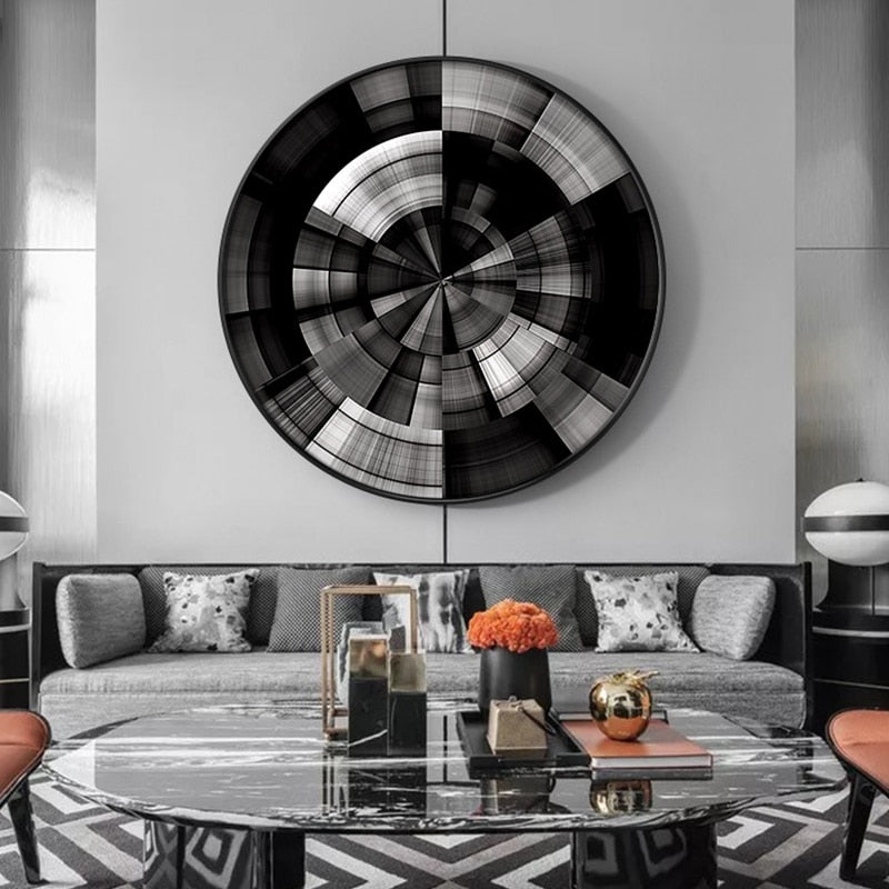 CORX Designs - Industrial Abstract Round Canvas Art - Review